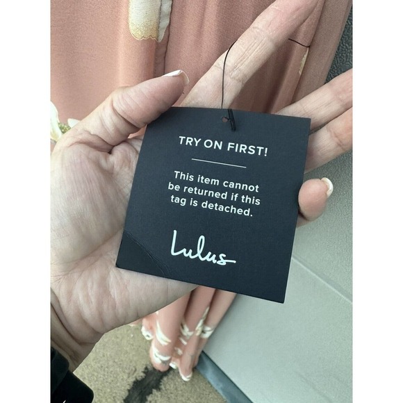 Lulus All Mine Rusty Rose Floral Print High-Low Wrap Maxi Dress Small New!! - Picture 13 of 16